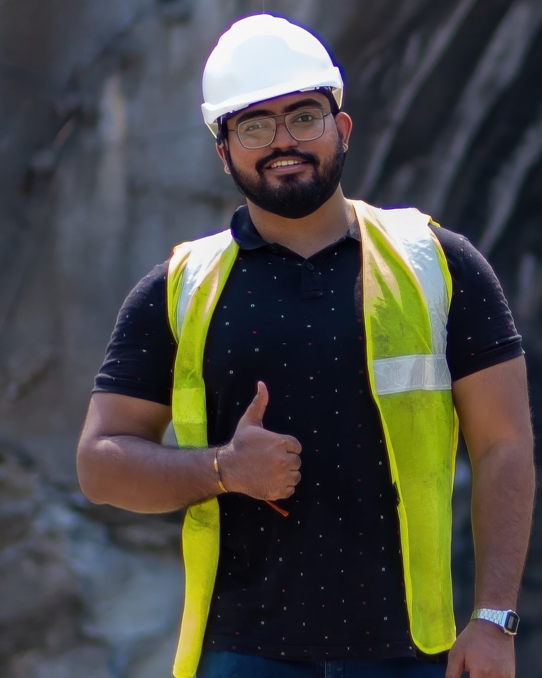 Aakash Bhavsar on a project site