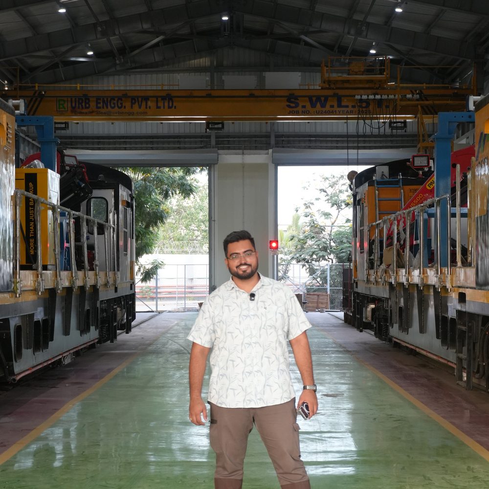 Inside a locomotive workshop