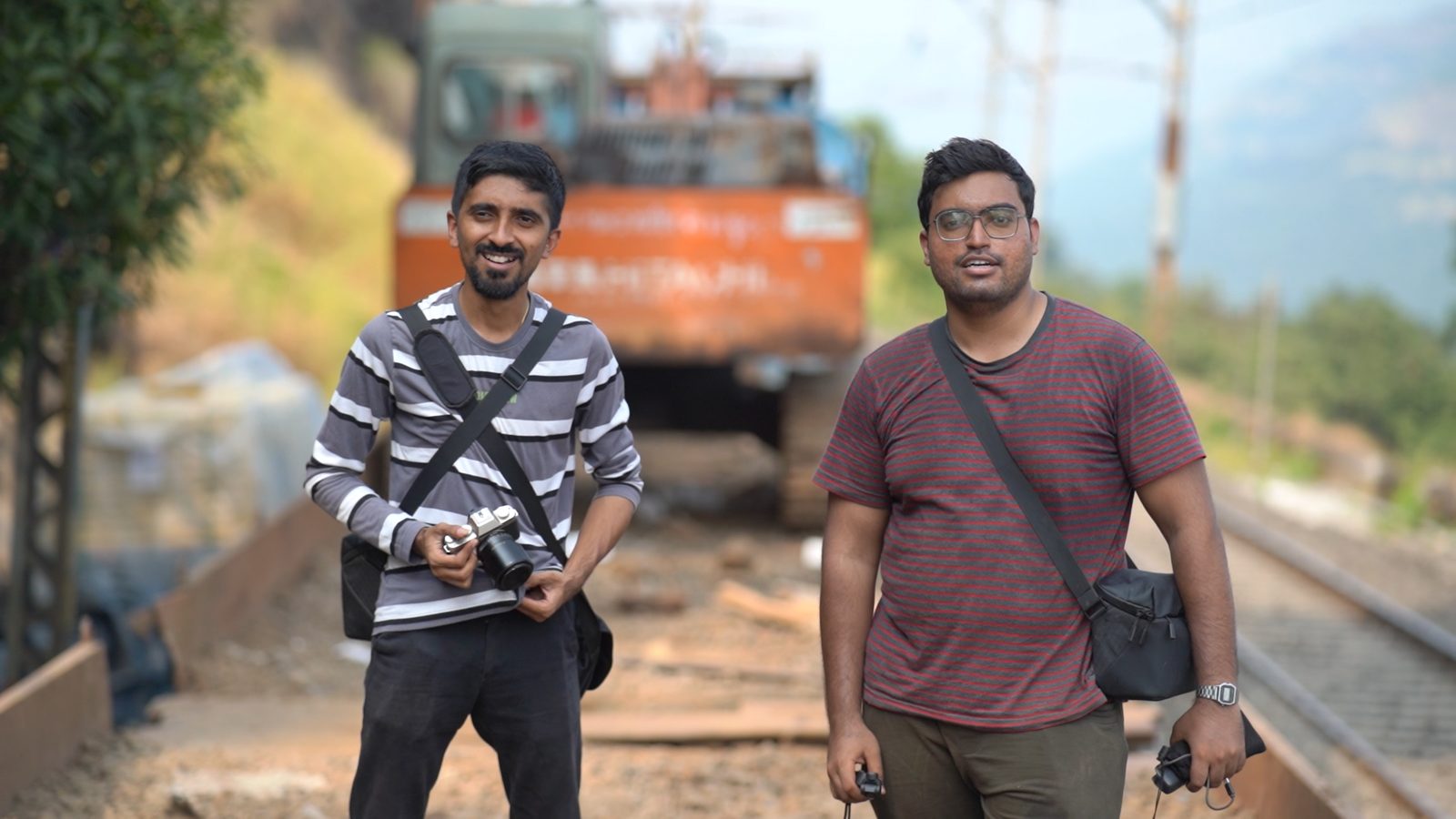 PowerTrain team on a railway shoot